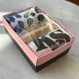 Kate Spade Socks - 3 pair boxed set- Black, White & Beige